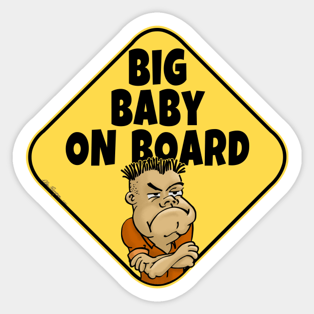 Big Baby On Board Sticker by Smiling_Tater_Design